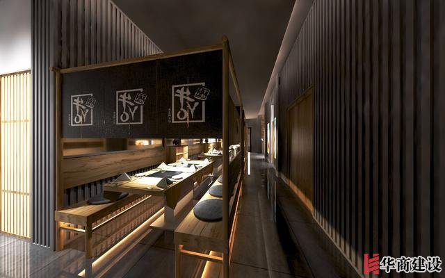 廣州170平日料店裝修，設(shè)計(jì)后實(shí)用餐位達(dá)到56位